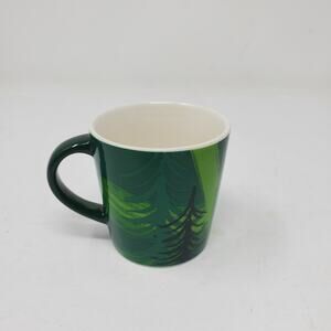 Starbucks 3 FL oz Green tree theme expresso shot mug EUC